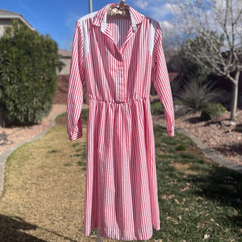 Vintage Red Stripe Dress